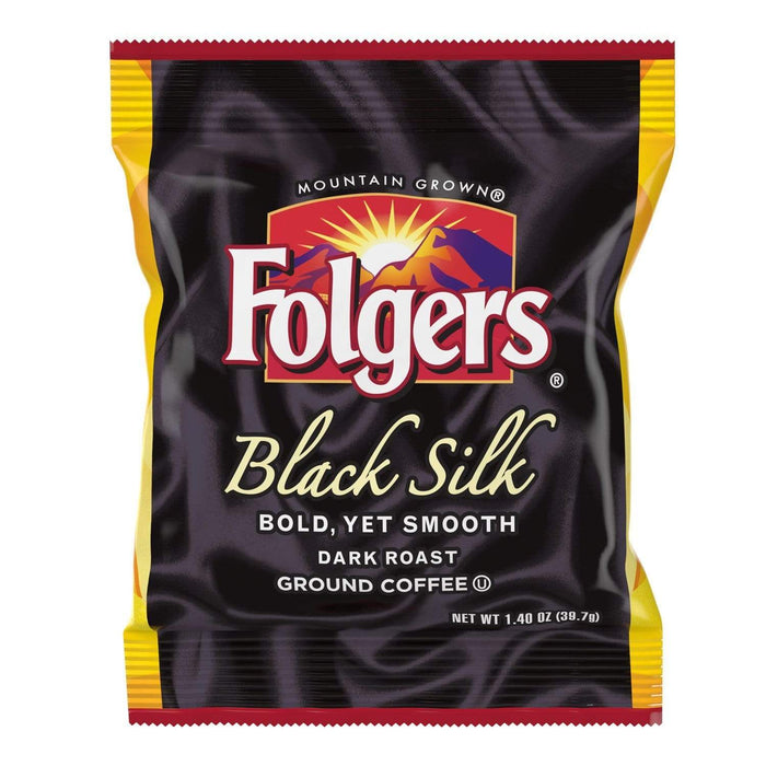Folgers Coffee - Black Silk (Dark Roast) - 42 - 1.40 oz. Pillow Pack