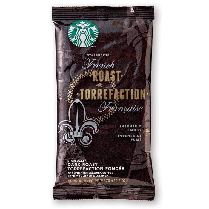 Starbucks Coffee - French Roast - 2.5 oz Pillow Pack - 18 Count Box